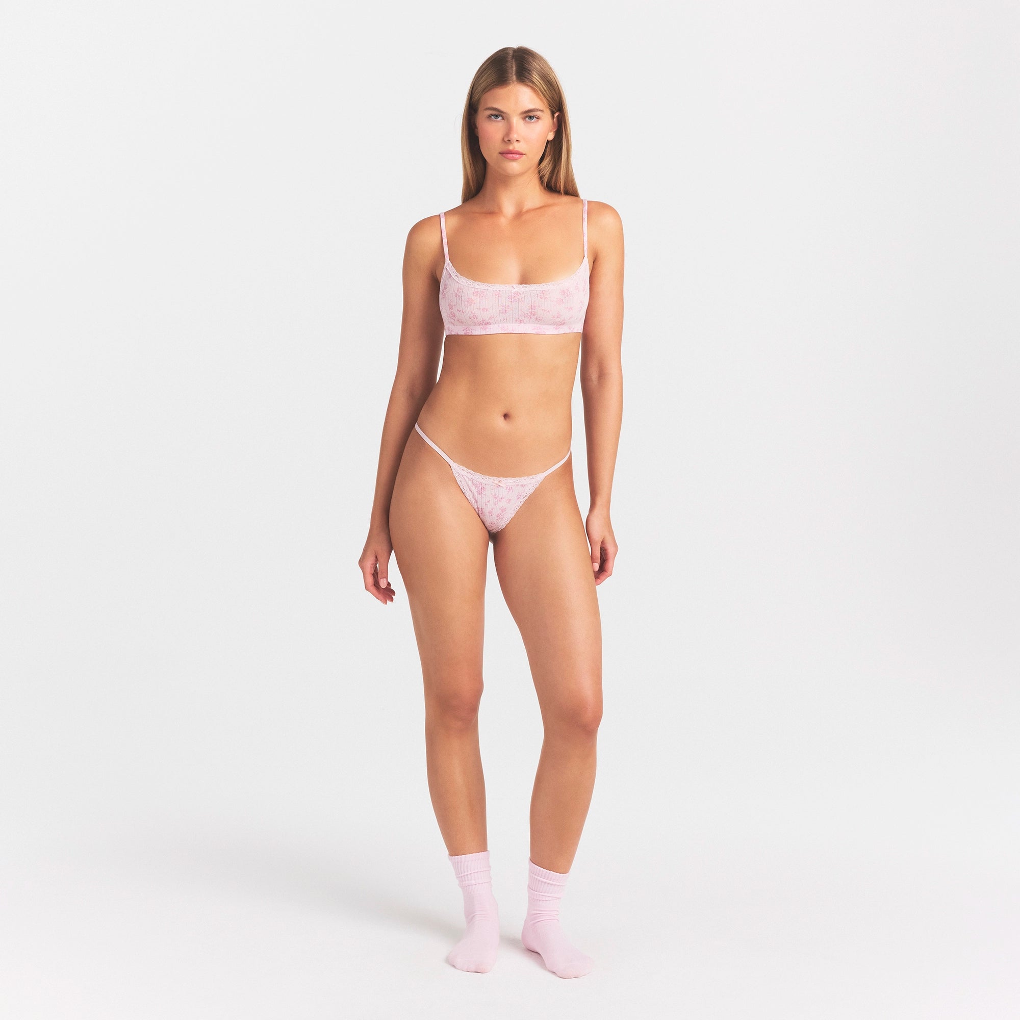 lightweight cotton pointelle lace string thong lightweight cotton pointelle lace string thong
