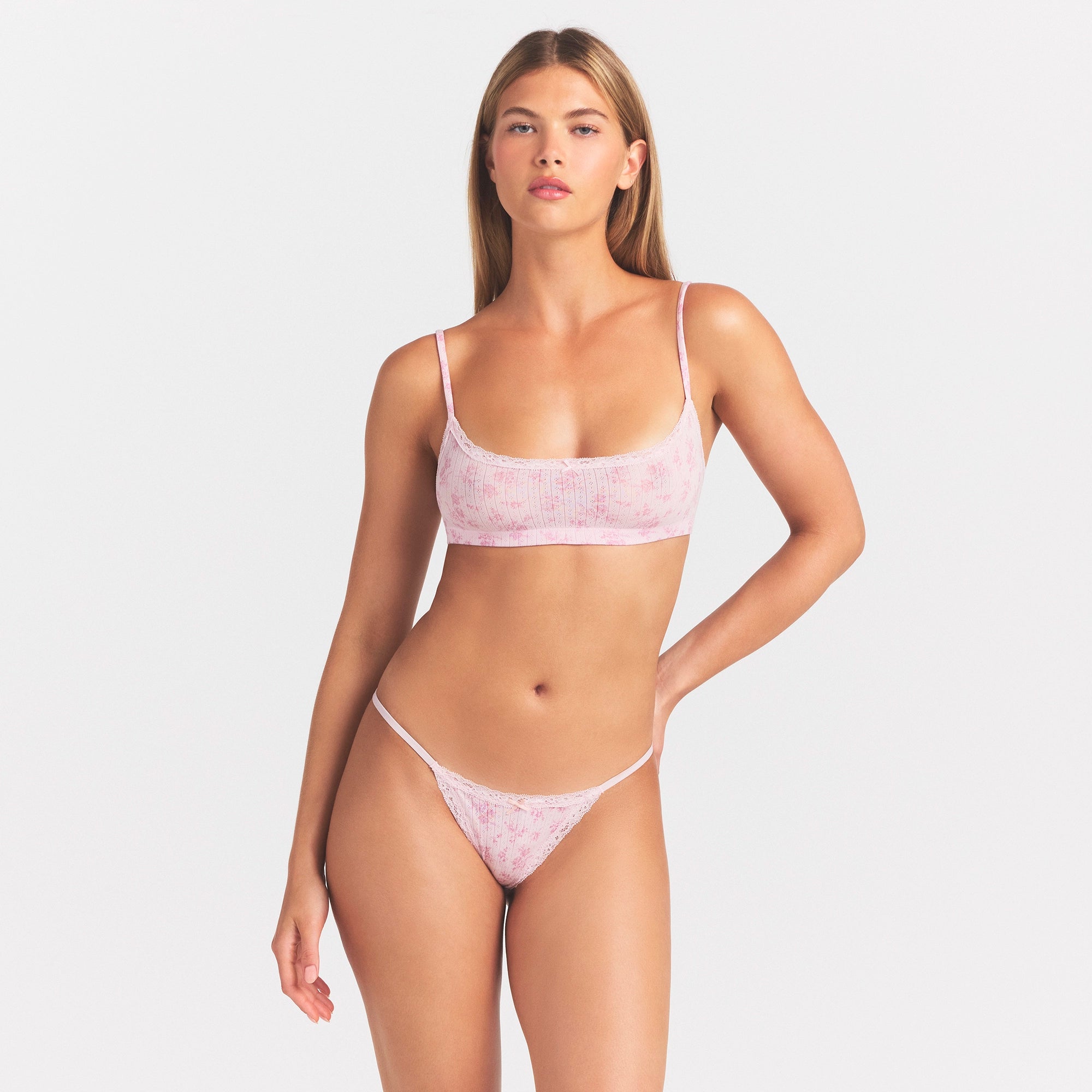 lightweight cotton pointelle lace string thong lightweight cotton pointelle lace string thong