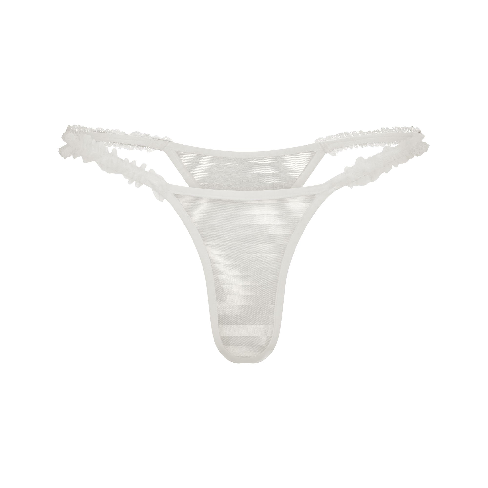 ultra fine mesh ruffle string thong ultra fine mesh ruffle string thong