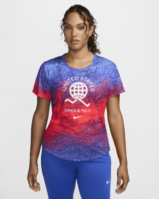 usa one Женская беговая футболка с короткими рукавами nike dri fit usa one Женская беговая футболка с короткими рукавами nike dri fit