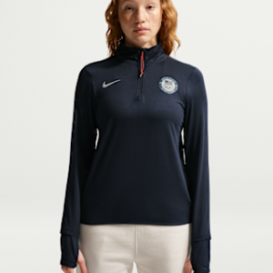nike united states olympic team swift element Женский топ с молнией 1/4