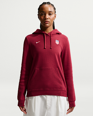 usmnt club fleece Женский пуловер с капюшоном nike soccer usmnt club fleece Женский пуловер с капюшоном nike soccer