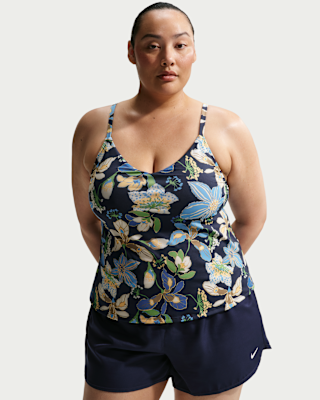 nike swim Женские танкини с v образным вырезом (большие размеры) nike swim Женские танкини с v образным вырезом (большие размеры)
