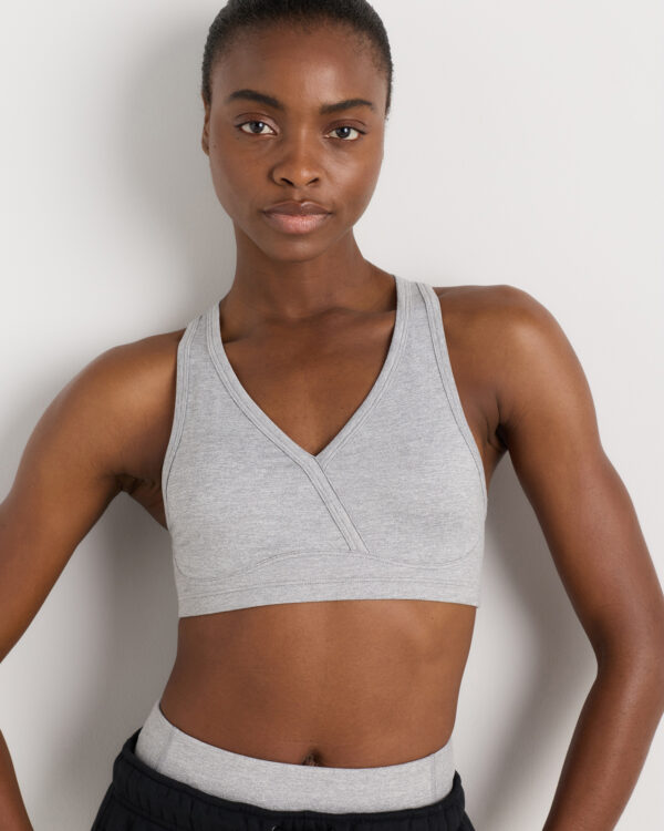 ultra soft v neck racerback bra
