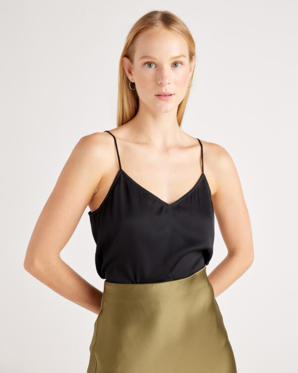 washable stretch silk v neck cami