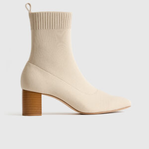 eco knit heeled bootie