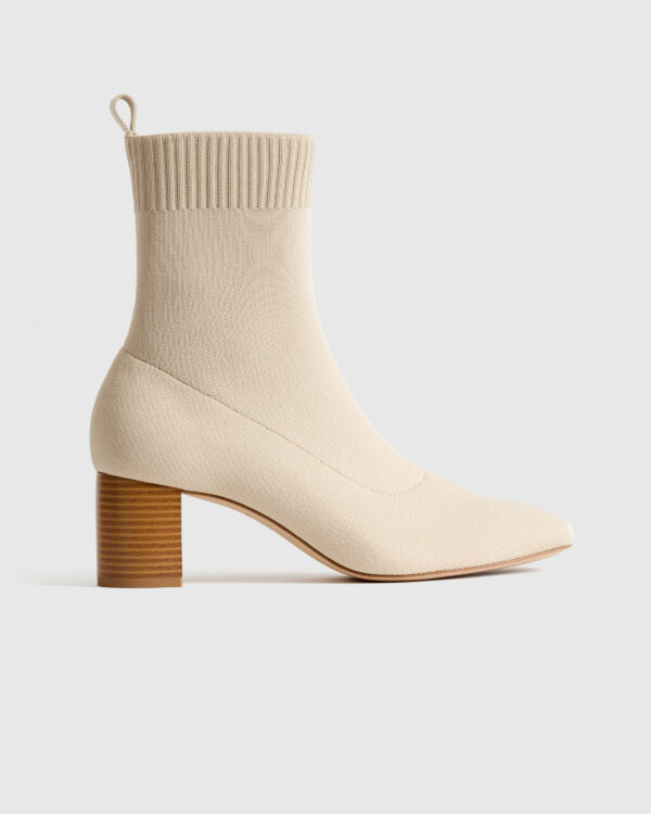 eco knit heeled bootie