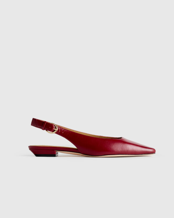 italian leather slingback flat