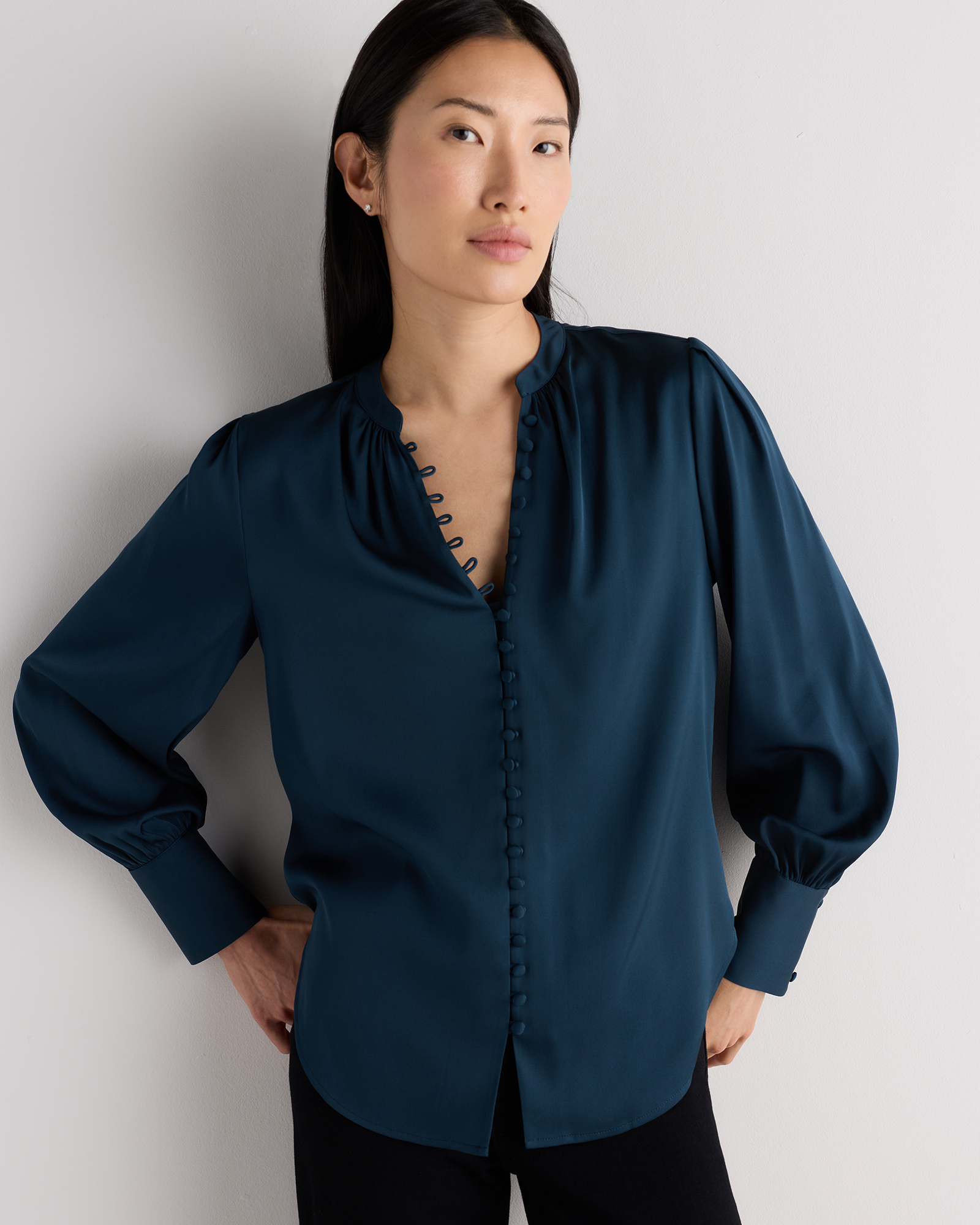 washable stretch silk peasant blouse washable stretch silk peasant blouse