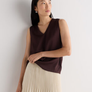 washable stretch silk tank