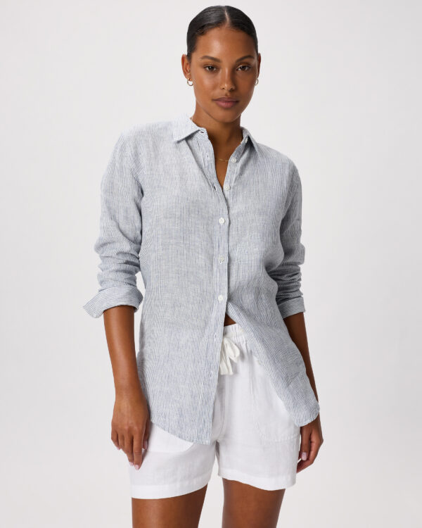 100% european linen long sleeve shirt