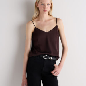 washable stretch silk v neck cami