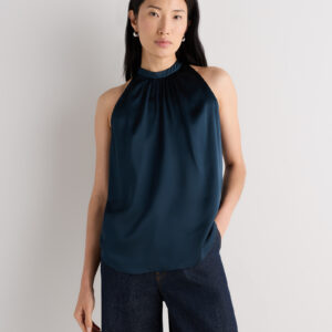 100% washable silk halter top