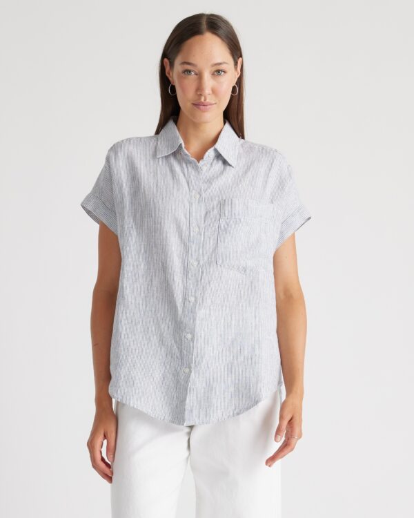 100% european linen camp shirt