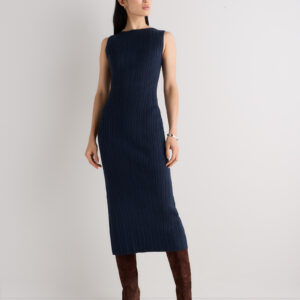 Витрина cotton cashmere ribbed sleeveless midi dress