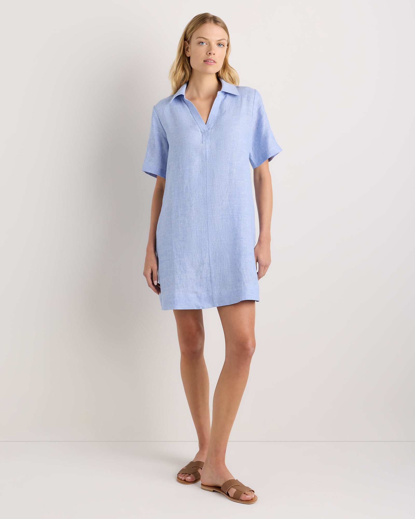 100% european linen popover mini dress 100% european linen popover mini dress
