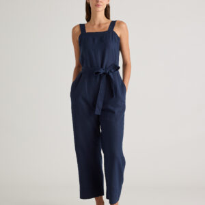 Комбинезон из 100% европейского льна с квадратным вырезом