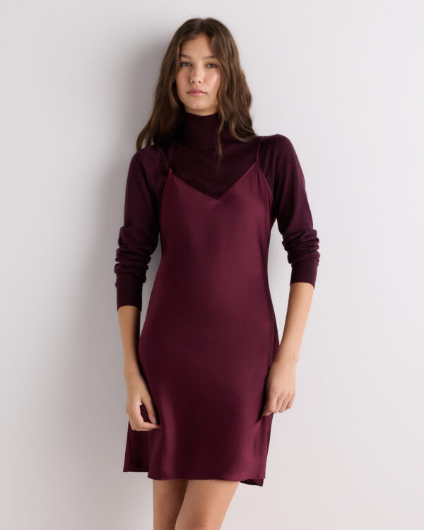100% washable silk mini slip dress
