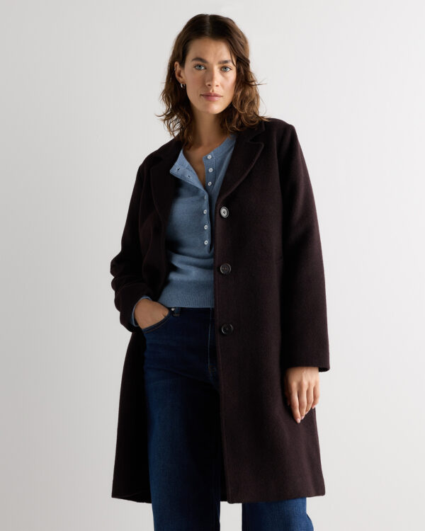 camel hair single breasted midi coat