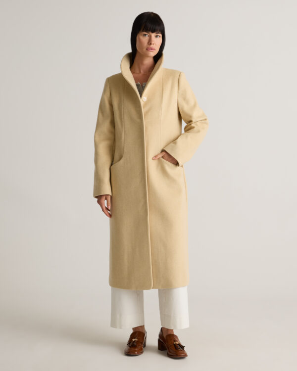italian wool long cocoon coat