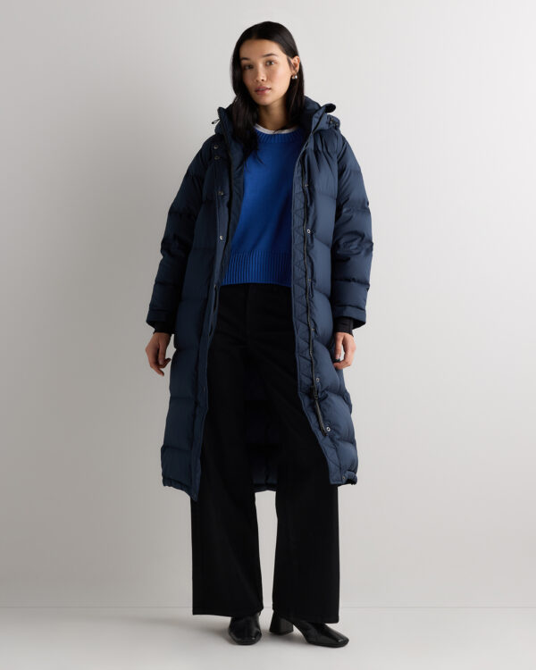 responsible down long puffer jacket