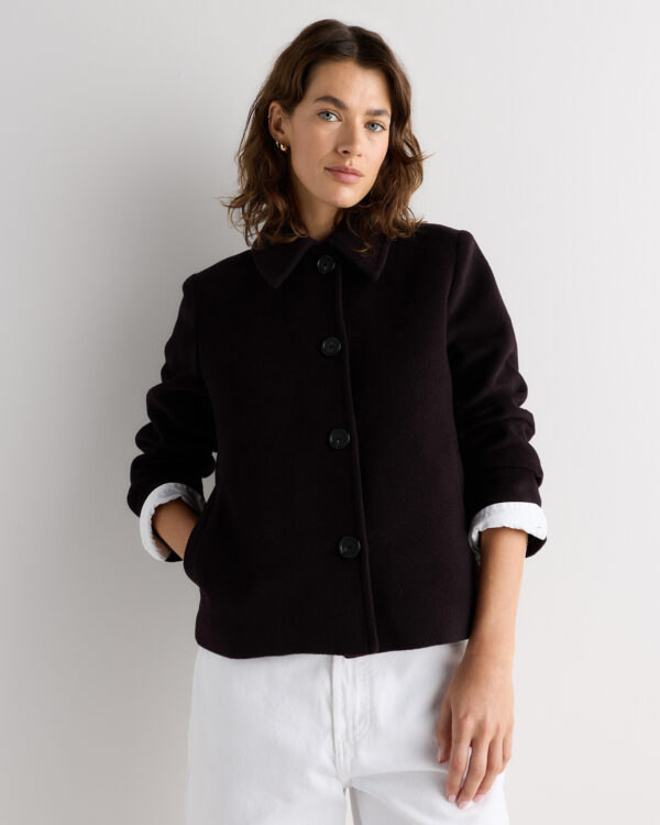 wool cashmere short coat