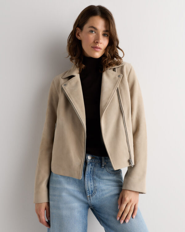 100% suede biker jacket