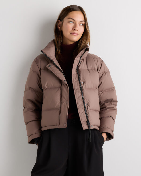 responsible down cropped puffer jacket