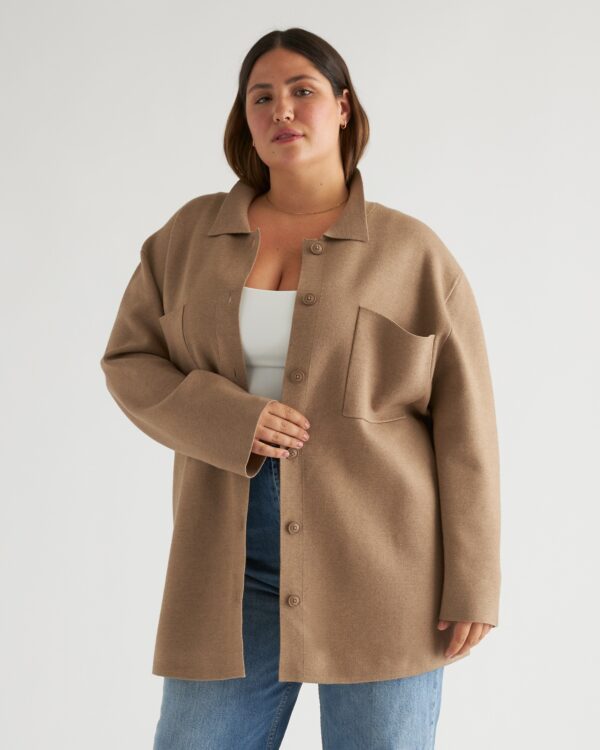 Куртка рубашка оверсайз eco knit milano stitch