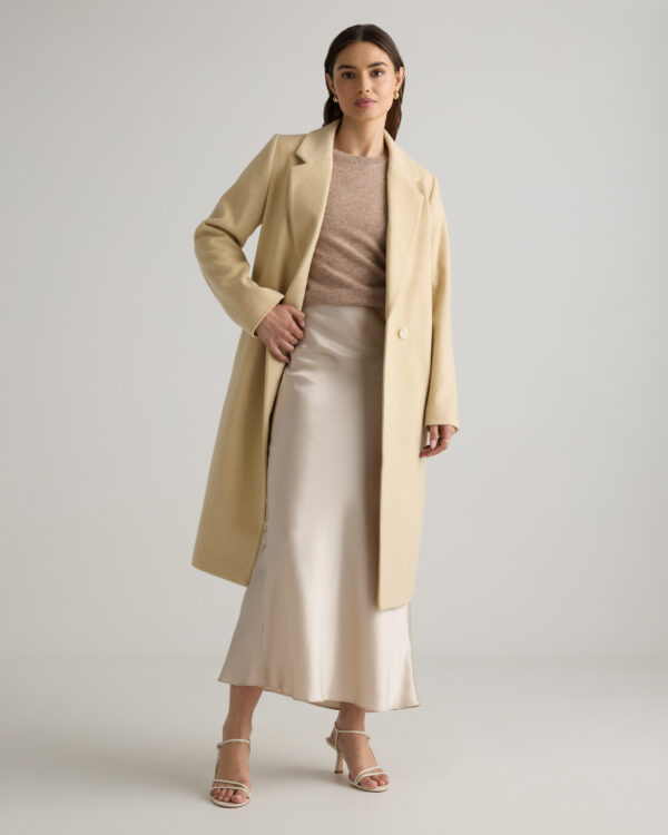 italian wool classic single breasted coat