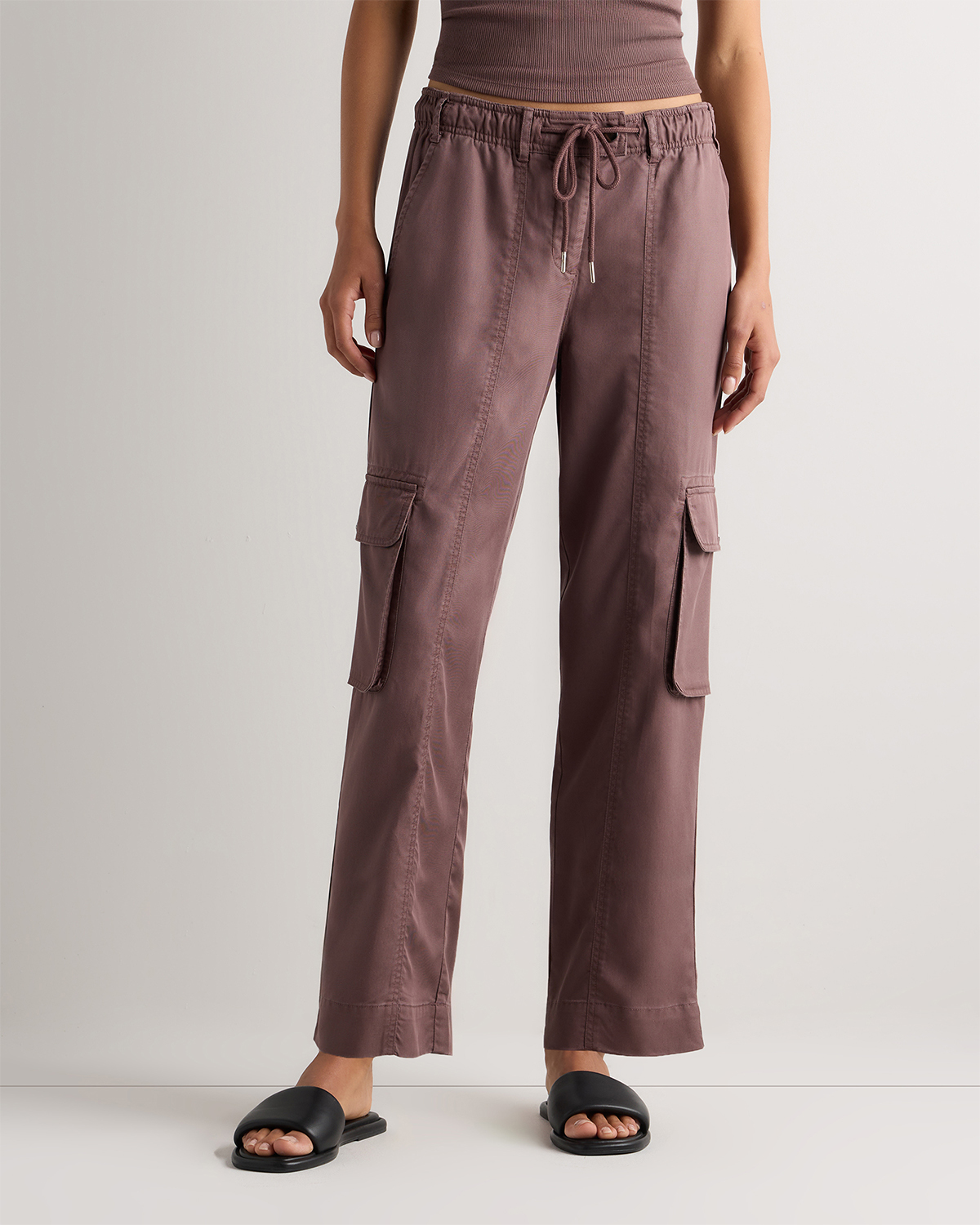 vintage wash tencel drawstring cargo pants vintage wash tencel drawstring cargo pants