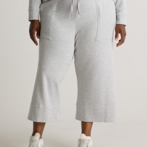 Укороченные широкие брюки из флиса supersoft