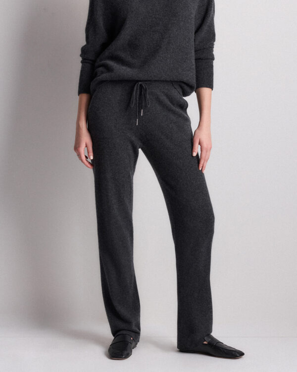 mongolian cashmere straight leg pants