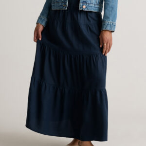 Витрина Многоярусная макси юбка из тенселя vintage wash