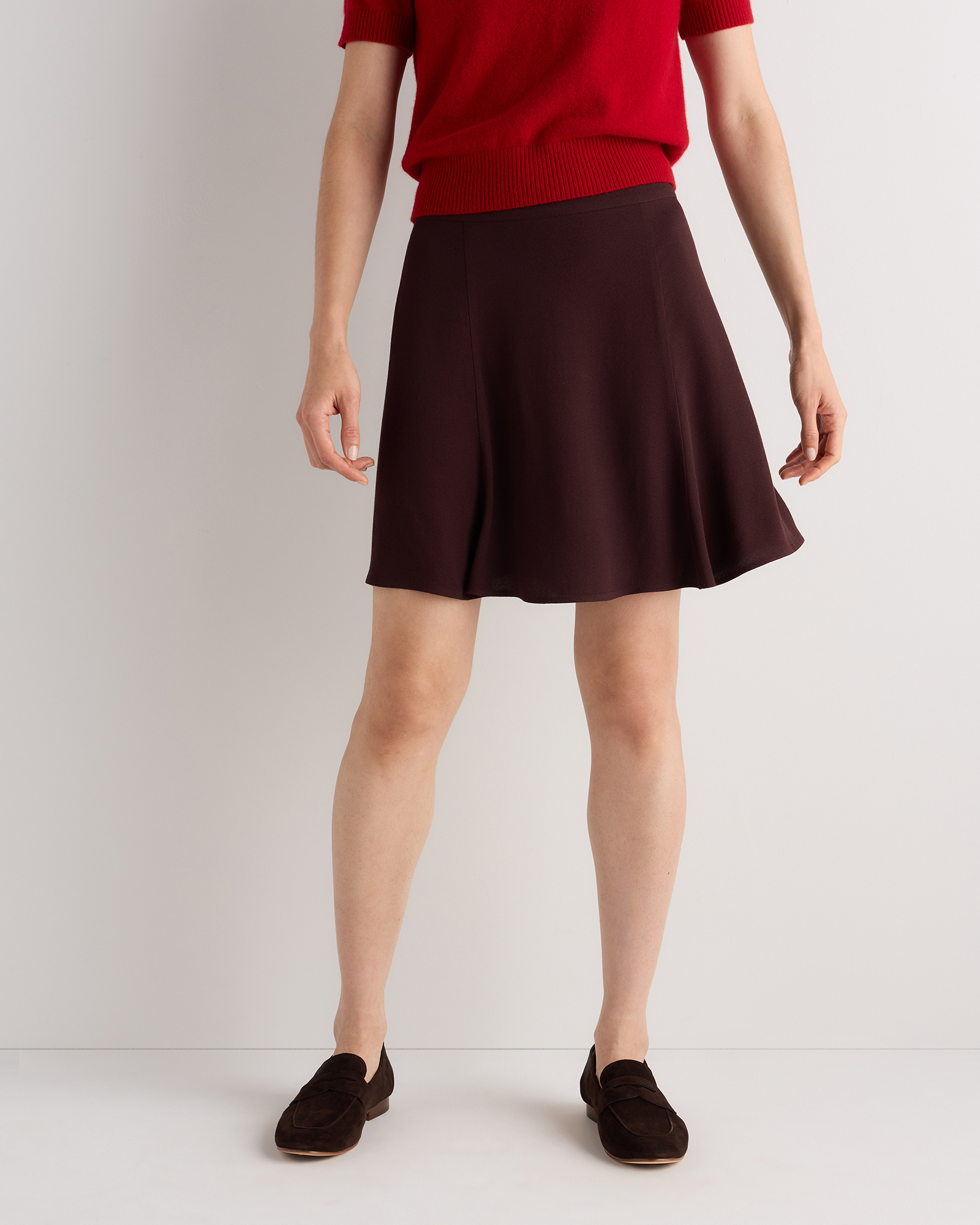 lightweight crepe a line mini skirt lightweight crepe a line mini skirt