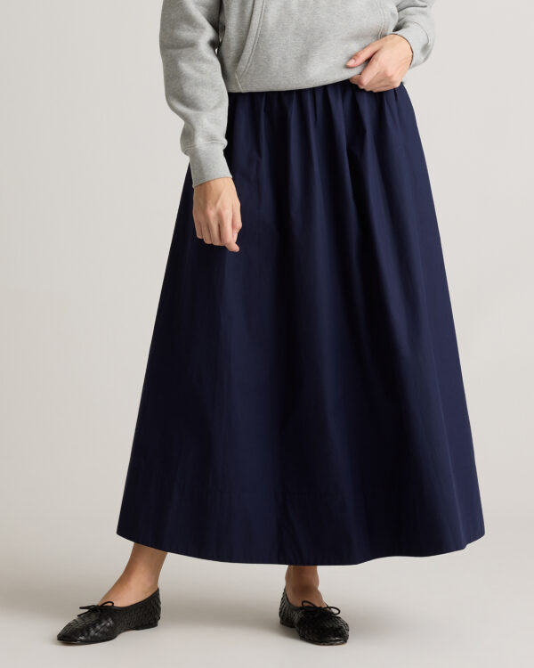 Макси юбка А силуэта из поплина из 100% органического хлопка