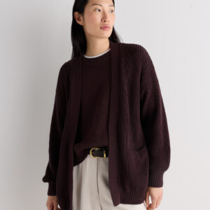 100% organic cotton oversized cardigan