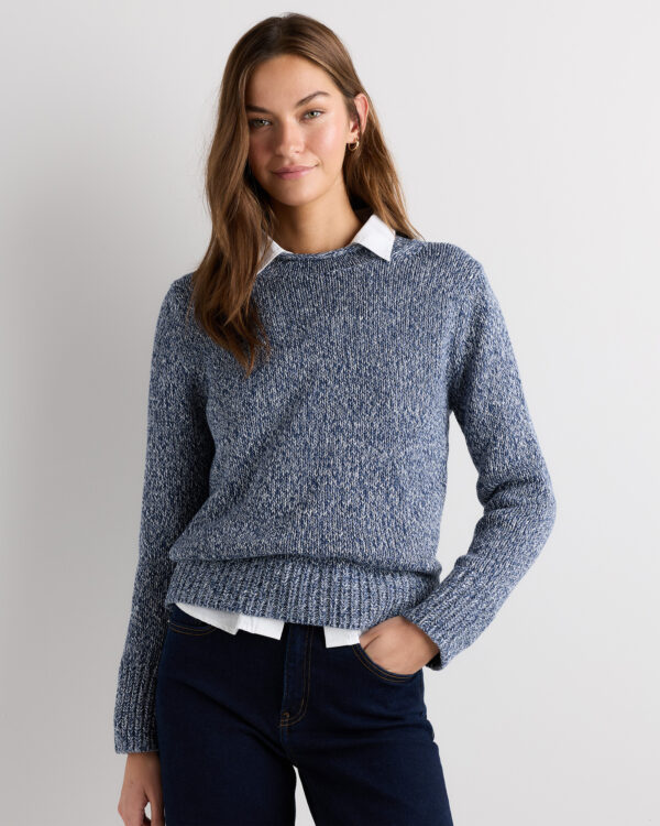 100% organic cotton roll neck sweater