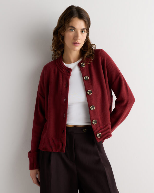 100% organic cotton cropped cardigan