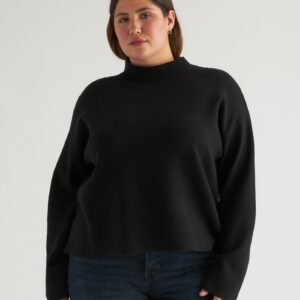 Пуловер eco knit milano stitch с воротником стойкой