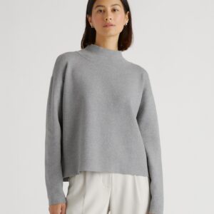 Пуловер eco knit milano stitch с воротником стойкой