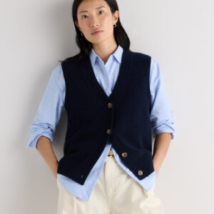 mongolian cashmere fisherman sweater vest