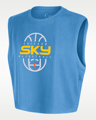 chicago sky Женская укороченная футболка без рукавов nike wnba authentic chicago sky Женская укороченная футболка без рукавов nike wnba authentic