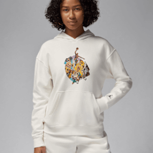 jordan brooklyn fleece Женский пуловер с капюшоном и рисунком