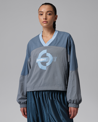 jordan brooklyn Женский тканый пуловер с длинными рукавами и графическим рисунком jordan brooklyn Женский тканый пуловер с длинными рукавами и графическим рисунком