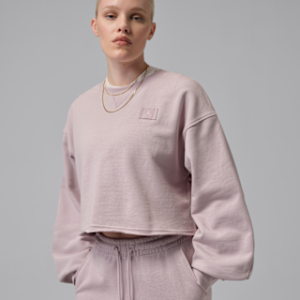 Витрина jordan flight fleece Женский укороченный свитшот с круглым вырезом