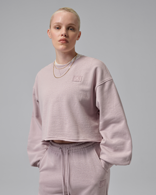 jordan flight fleece Женский укороченный свитшот с круглым вырезом jordan flight fleece Женский укороченный свитшот с круглым вырезом
