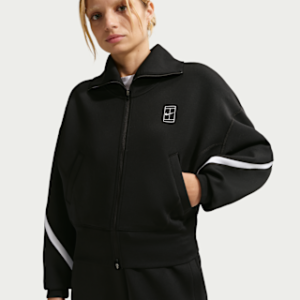 nike advantage Женская теннисная куртка с молнией во всю длину dri fit