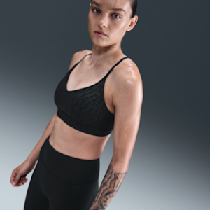 nike indy Женский регулируемый спортивный бюстгальтер с мягкой подкладкой и принтом