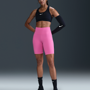 nike one Женские байкерские шорты с завышенной талией (8 дюймов) и карманами